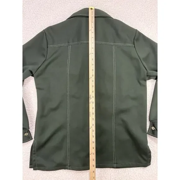 Vintage Wrangler Mens Size L Western Leisure Suit Jacket 1970s Forest Green USA